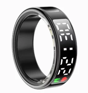 Smart Ring Stainless Steel IP68 Waterproof Lithium Battery Display Screen Touch Control Monitoring Step Counting Sleep