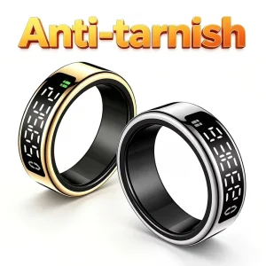Smart Ring Stainless Steel NFC Enabled Waterproof Wearable Health Ring with Heart Rate and Blood Oxygen Tracking