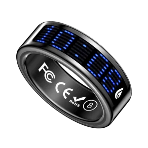Smart Ring for Muslim Prayer Counting with Remote Control Display Heart Rate SpO2 Sleep Monitor Water Resistant Durable Violet