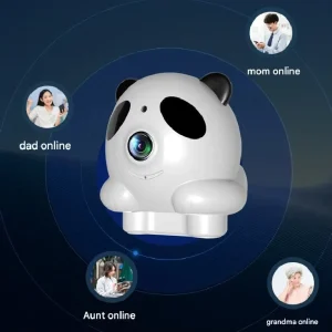 Smart Security Camera 180° Wide Angle HD Cam Motion Alert Night Vision Two-Way Intercom for Home Indoor Monitoring