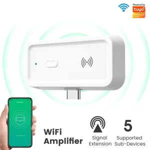 Smart Security Systems WiFi Signal Amplifier Repeater Wireless Network Extender Home Use Plastic Bar Design App Control