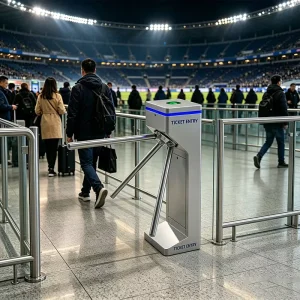 Smart Security Turnstile Gate Face Fingerprint RFID for Residential Building Apartment Complex Community