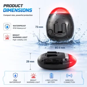 Smart Sensing Waterproof Bicycle Tail Light GPS Tracker WiFi Android App Easy to Install Seamless Positioning Find My Bicycle