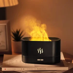 Smart Simulated Flame Diffuser-Electric Plastic 180ml Auto Mini 30dB Quiet Aromatherapy USB Powered
