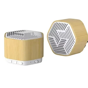 Smart Speakers FM TWS Bamboo Wood BT 5.2 Two way Audio 5 10W 200 500mAh Portable Home Outdoor Use RGB Light