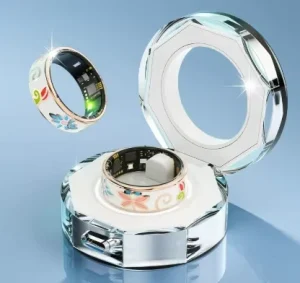 Smart Stainless Steel Classic Health Ring Fashion App Control 24/7 Monitoring Activity Tracking IP68 Waterproof Women’s