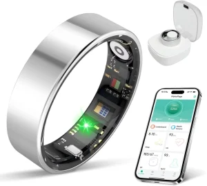 Smart Stainless Steel Classic Ring Women Men Health Tracker Sleep Exercise Monitoring IOS&Android Compatible IP68 Waterproof