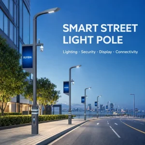 Smart Street Lighting Pole With HD PTZ Camera LED Display EV Charging Customized Smart City Infrastructure Outdoor