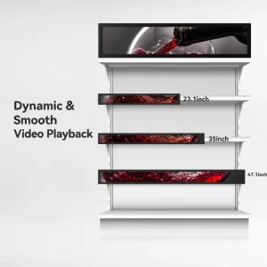 Smart Supermarket Shelf Edge LCD Display Digital Signage Indoor Stretch Bar Screen Ultra Wide Monitor
