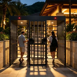 Smart Swing Turnstile Gate Anti Tailgating Multi Verification for Library Museum Cultural Facilities