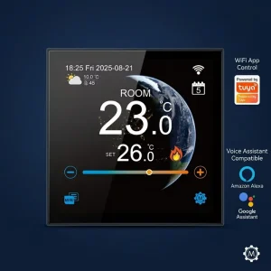 Smart TFT Colorful Display Temerature Controller Touch Screen WiFi Thermostat for Heating & Cooling