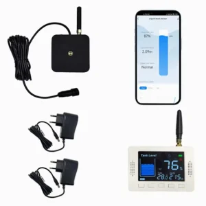 Smart TLC2502LS-WL Lora IoT Ultrasonic Sensor Non-Contact Liquid Level Indicator with Screen for Water Tanks & Containers