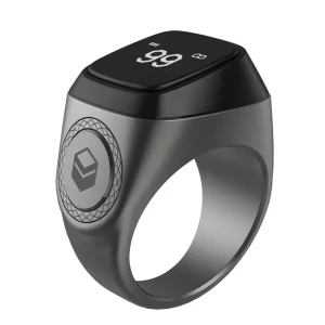 Smart Tasbih Zikr Ring, 20mm Muslim Digital Azan Alarm Clock, Tasbih Counter Smart Ring