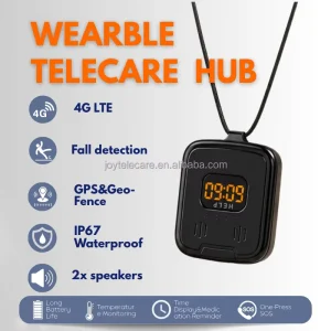 Smart Telecare Mobile Caller with Medication Reminder Hands Free Two Way Voice Call GPS&Geo Fence Fall Detection 4G LTE