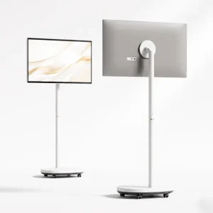 Smart Television Touch Screen Monitor 24 27 32 Inch Movable Floor Stand Android 15 Portable 10000mAh Battery WIFI Camera