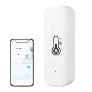 Smart Temperature Humidity Sensor APP Monitor Indoor Hygrometer Controller PC Built-In Battery