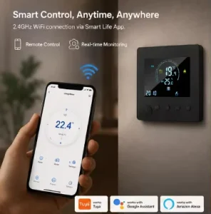 Smart Thermostat WiFi Controller for Electric Floor Heating Water Heating System with Tuya App Remote Control