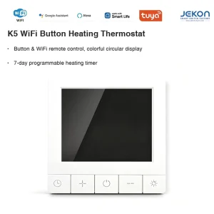 Smart Thermostat with Wi Fi App Control OLED Voice Smart Programmable Schedule 16A Load Works with Android Home Automation