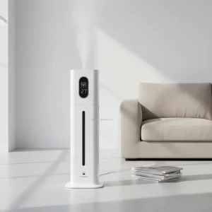 Smart Touch AC Powered Humidifier Silent Constant Humidity Timer High Mist Output 8L Capacity Home Floor Standing Remote