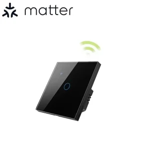 Smart Touch Switch Matter Protocol Products EU UK 1 2 3 4 Gang Matter Thread WiFi System Wall Light Switches Remote Control