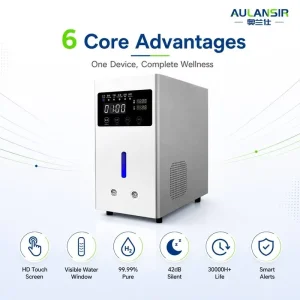 Smart Touchscreen Hidrogen oksigen Integrated Machine with Water Level Sensor for Senior H2 Home Therapy to Athletic Recovery