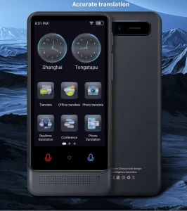 Smart Translation Device with 20 Offline Translation Languages Portable 4.02 Inch Screen