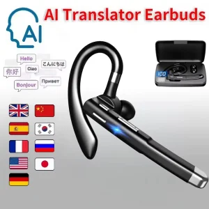 Smart Translator Ear Hook Single Earphone Wireless HD Call AI Translate Earbuds