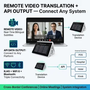 Smart Translators AI Translation Machine with Dual Screen Offline Language Translator Voice to Text Meeting Recorder Android 15