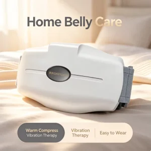 Smart USB Rechargeable Waist Belt Heating 6 Modes Electric Belly Massage Device Adjustable Tummy Massager for Office Sleep Relax