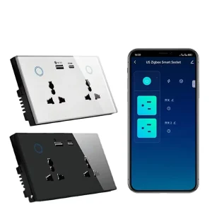 Smart Universal Double Wall Socket Support ZIGBEE WIFI Intelligent Outlet with Alexa Voice and Smart Life APP