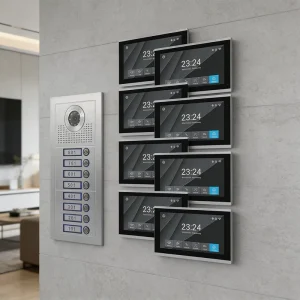 Smart Video Door Phone 10″ Touch Screen Linux Doorbell Camera Good Quality Multiple Apartment Security Video Intercom System