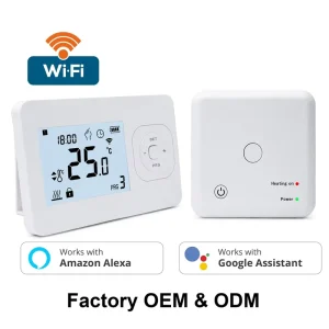 Smart WIFI Remote Control Wireless RF Thermostat for Electric/Gas Boiler Heating 300m Range 5+1+1 Weekly Kitchen Hotel