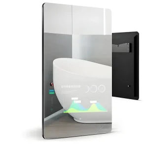 Smart Wall Mirror with Touch Screen 21.5 Inch Android 11 Quad Core Voice Health Monitor for Bedroom Living Room Hotel