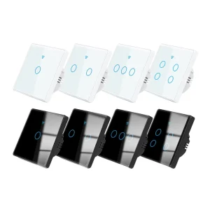 Smart Wall Switch WiFi Touch Tempered Glass Panel 1 2 3 4gang Remote Control Support Alice Google HomeAlexa
