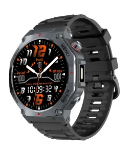 Smart Watch 1.43 AMOLED Call Scroll Wheel Heart Rate Blood Pressure SpO2 Monitor 1100mAh Battery Waterproof Men Women