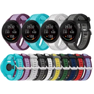 Smart Watch Band Strap for Garmin Silicone Bracelet Wrist Band Dual Tone Textured Universal Strap for Forerunner 165