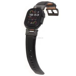 Smart Watch Bands Luxury Genuine Leather Band for Apple Watch Series 11 10 9 8 7 6 5 4 3 2 1, SE 3 2 1, Ultra 3 2 1