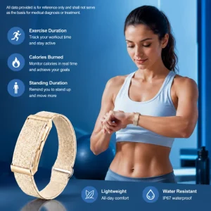 Smart Watch Bands Sleep Monitoring AI Health Fitness Tracking Automatic Exercise Recognition Waterproof Woven Nylon Lithium