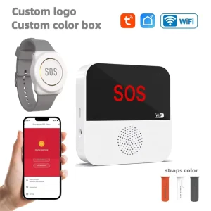 Smart Watch Sos Call Button Portable Elderly Emergency Caregiver Pager Sound Alert Alarm System