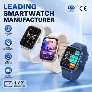 Smart Watch with Wireless Calls Heart Rate Blood Oxygen Monitor Color Screen Touch Sports Fitness Tracker IP67 Waterproof