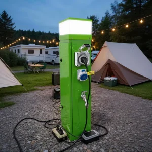 Smart Water&Electric Power Pedestal Large Size Customizable Color for RV Park Campground Marina Yacht Dock&Garden Use