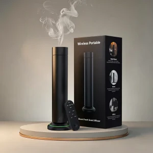 Smart Waterless Aroma Diffuser USB Charging Dock French Support Rechargeable 150ml Capacity LED Lighting Remote Control