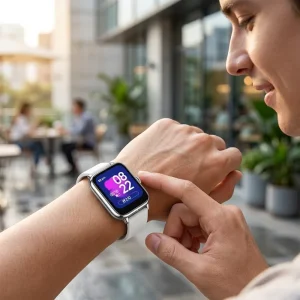 Smart Wearable Watch with 4-5 Days of Battery Life, AI Voice Assistant+Bluetooth Calling Smart Watch