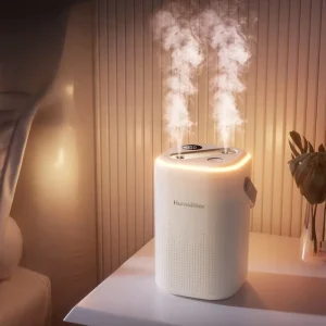 Smart Whole House Humidifier: 1.3L Large Capacity, 110ML/H Mist & Sleep-Friendly Silence with Auto Shut-Off & HD Display