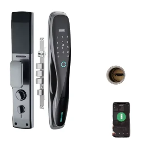 Smart Wi-Fi Enabled Steel Door Lock with Memory Card Storage Multi-Unlock (Fingerprint Password Card Key)