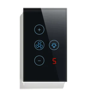Smart Wi-Fi Glass Touch Ceiling Fan Light Switch Wall Remote Panel for Living Room Bedroom