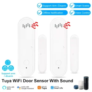 Smart Wi-Fi Portable ABS Material Door and Window Opening Sensor Home Security Automation System Door Contact Sensor