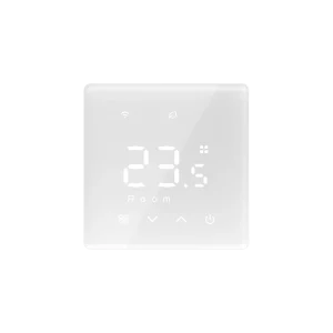 Smart Wi Fi Thermostat for Hydronic Floor Heating Systems Gas Boiler Compatible LED Touch Screen Passive Dry Contact Hotel Use