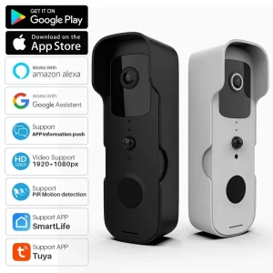 Smart WiFi 1080P Video Doorbell IP Camera Two Way Audio Alexa Echo Show Google Home