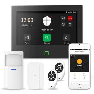 Smart WiFi 4G Home Security Alarm System Kit 7 Inch Full-Color ABS Touch Screen Display 5000mAh Battery GSM Network
